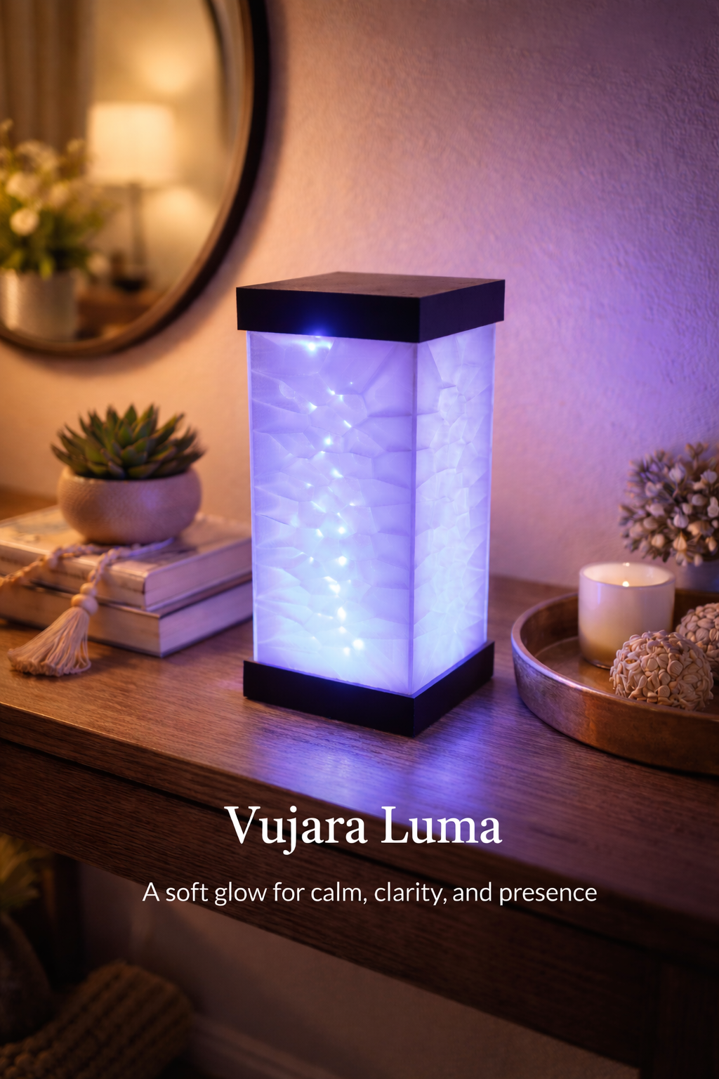 Vujara Luma light on a table